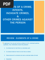 1L - Inchoate - Intent - Other Crimes To Persons