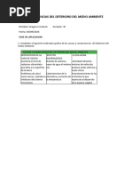 Consecuencias Del Deterioro Del Medio Ambiente