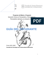 Guía Del Estudiante - Master y Posgrado Actuación Clínica en Psicoanálisis y Psicopatología 2021-2022