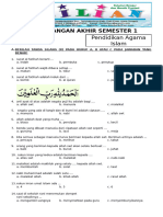 Soal UAS PAI Kelas 1 SD Semester 1 Ganji - 230918 - 145426