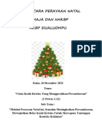 Tertib Acara Perayaan Natal Remaja Naposo 2022