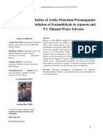 Kinetics of Acidic Potassium Permanganate