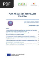 Plan Proa+ Con Actividades Palanca. 2022-23