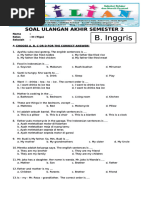 Soal Uas B Inggris Kelas 3 SD Semester 2 Dan Kunci Jawabanpdf