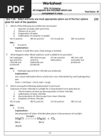 Science Worksheet - Solution