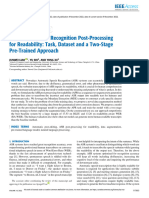 Automatic Speech Recognition Post-Processing For Readability Task Dataset and A Two-Stage Pre-Trained Approach