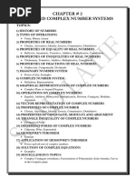 Chapter # 2 Real and Complex Number Systems