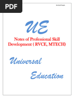 Universal Education Notes (RVCE MTECH For The 1st 2 Weeks)