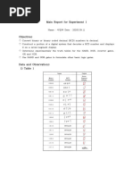 Main Report For Experiment 1