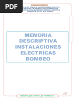 Memoria Descriptiva Instalaciones Electricas Bombeo