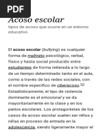 Acoso Escolar - Wikipedia, La Enciclopedia Libre