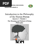 Philo - Mod1-Q1 Introduction To The Philosophy of The Human Person v3