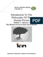 IntroPhilo - Q1 - Mod4 - The Human Person in Their Environment