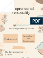 Entrepreneurial Personality