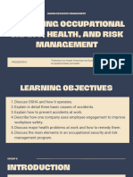 Improving Occupational Safety Health and Risk Management