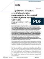 Comprehensive Evaluation of Zeolite/marine Alga Nanocomposite in The Removal of Waste Dye From Industrial Wastewater