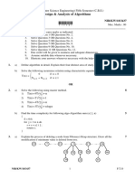 Cse 5 Sem Design and Analysis of Algorithms Winter 2018