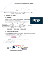 Introduction A L'optique Geometrique