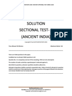 Solution Ancient India Sectional Test II - 2023