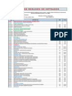 Hoja de Resumen de Metrados: Item Descripcion UND Total