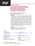 A Comparative Study of The Binary Logistic Regression (BLR) and Artificial Neural Network (ANN) Models For GIS-Based Spatial Predicting Landslides at A Regional Scale