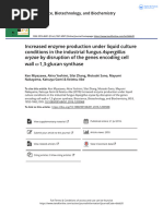 Increased Enzyme Production Under Liquid Culture Conditions in The Industrial Fungus Aspergillus Oryzae by Disruption of The Genes Encoding Cell Wall