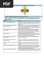 Personal Career Development Submission Worksheet W2019