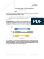 Determinación de Las Propiedades en Tensión de Un Aluminio