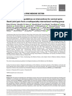 Consensus Practice Guidelines On Interventions For Cervical Spine (Facet) Joint Pain From A Multispecialty International Working Group