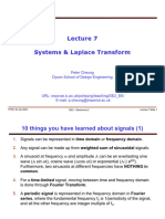 Lecture 7 - Systems & Laplace Transform (Slides)