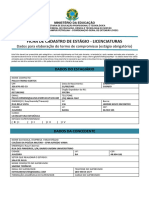 Ficha de Cadastro Licenciaturas