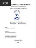 Mermas y Desmedros