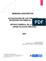 Memoria Descriptiva TRD