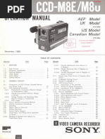 Sony CCD-M8E Service