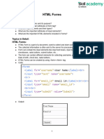 HTML Forms - Notes