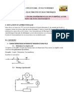 PC 2nd C - P11 Etude Expérimentale Dun Dipole Actif. Point de Fonctionnement