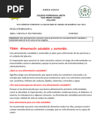 Ficha Informativa - Ciencia 8 - Alimentacion Saludable 13 de Septiembre de 2023