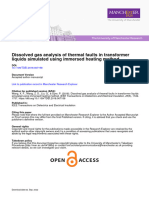 Dissolved Gas Analysis of Thermal Faults in Transformer Liquids Simulated Using Immersed Heating Method