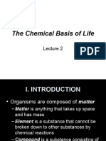 Lecture 2 The Chemical Basis of Life