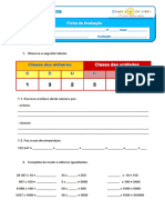 3 ANO - FICHA - MATEMÁTICA - Leitura Nrs Numeração Romana Etc