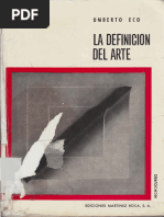 Umberto Eco - La Definición Del Arte