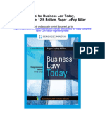 Solution Manual For Business Law Today Comprehensive 12th Edition Roger Leroy Miller