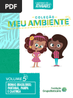 Atividades 5º Ano - Biomas Brasileiros - Pantanal, Pampa e Caatinga