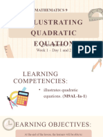 1 - Lllustrating Quadratic Equation