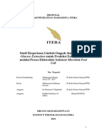 Proposal - Studi Eksperimen Limbah Onggok Dengan Metode Glucose Extraction Untuk Produksi Listrik Melalui Proses