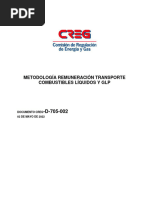 D-705 002-2022 Metodología Remuneración Transporte Combustibles Líquidos y GLP Por Poliducto