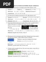 Cómo Resolver Un Problema de Ecuaciones de Primer Grado