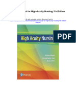 Solution Manual For High Acuity Nursing 7th Edition Wagner