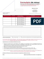 Fiche Retour Produit SLD Elecdirect