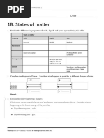 Igcse - Chemistry - Worksheet States of Matter